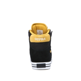 Supra VAIDER Høye Sneakers Dame Svart/Gull/Hvite | NO-54482